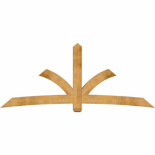 Ekena Millwork Davenport Rough Sawn Timber Gable Bracket, Western Red Cedar, 108"W x 45"H x 6"D x 6"F, 10/12 Pitch GBW108X45X0606DAV00RWR - main